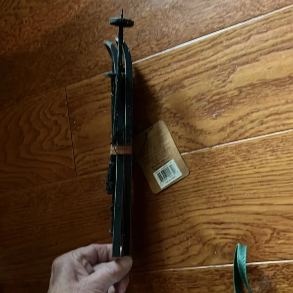 Sergeis Hunter green cross country wood skis Boyd’s Bear doll 9.50” nos EX - Picture 4 of 7